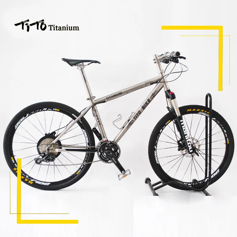 Image TiTo M610 30 Speed Titanium Alloy  MTB Bike Ultralight 11.93 KG Bicycle Titanium Alloy Frame