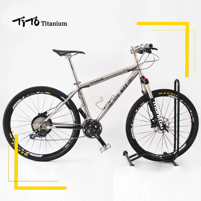 Special Price TiTo Titanium alloy MTB Bike 26 27.5 wheelset  M610 suits 30 Speed Ultralight 11.93 KG titanium bicycle