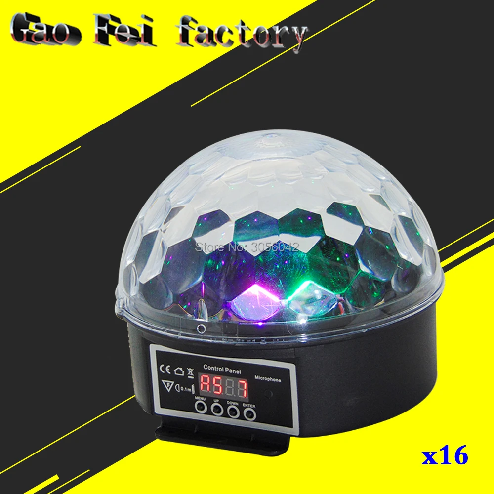 

Mini RGB LED Crystal Magic Ball Stage Effect Lighting Lamp Bulb Party Disco Club DJ Light Laser Show (16pcs/lot)