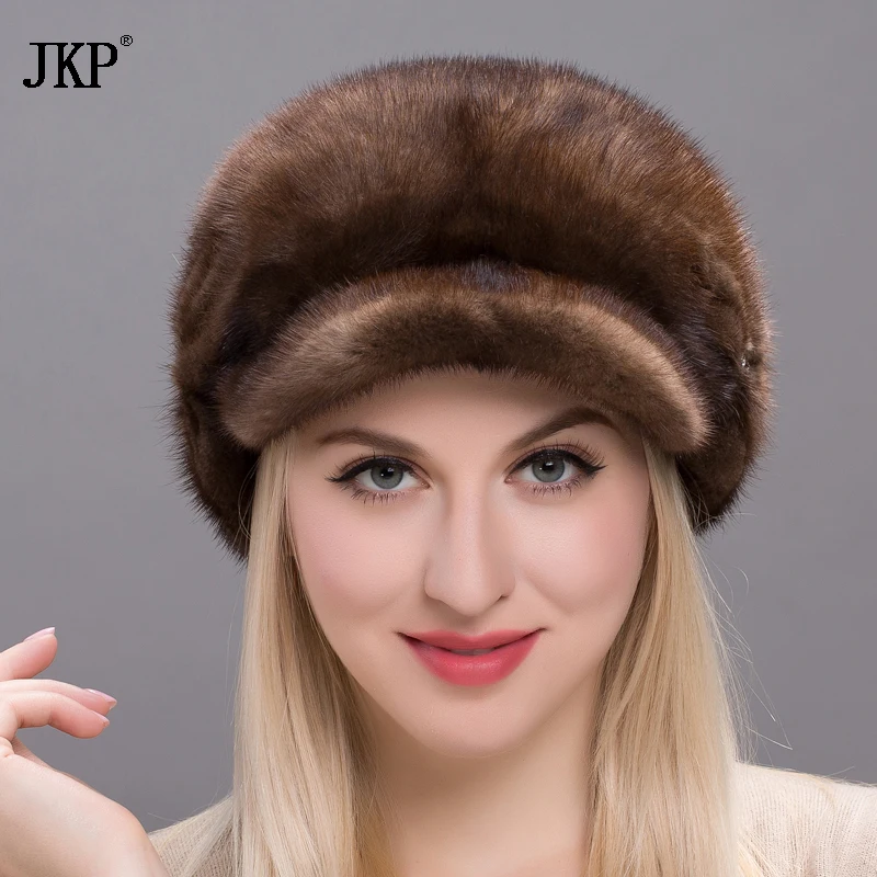 Новинка Лидер продаж модные женские меховые шапки зимние из натурального меха