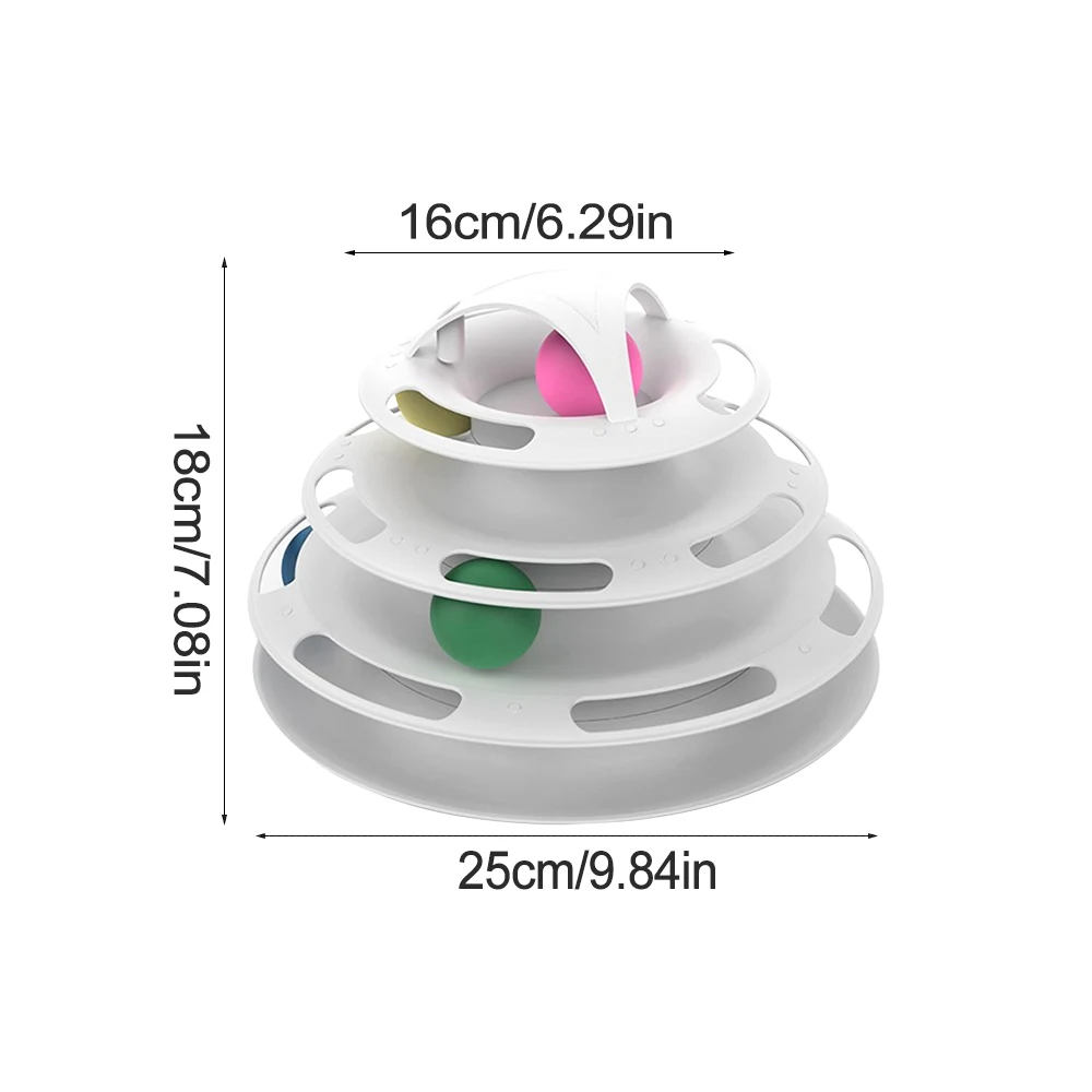 Трехуровневая игрушка для питомцев, кошек, треков, интерактивные шарики, игрушка для кошек, башня, треки, обучающая игрушка, развлекательная тарелка, товары для кошек