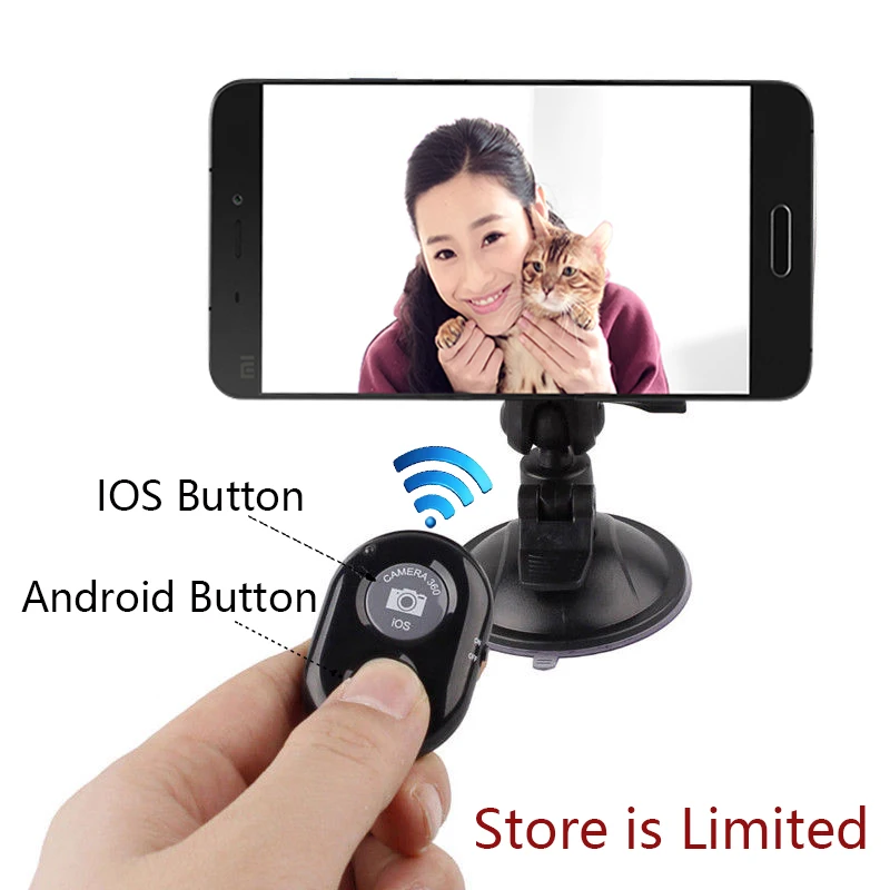 

Self Timer Wireless Bluetooth Camera Remote Control Shutter Button Self-timer For IPhone 7 X Samsung HuaWei Xiaomi Selfie Stick