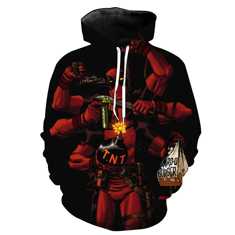 Fans Made 3D Hoodies Print Deadpool Man Women Unisex Spring Fall Casual Pullover Tops