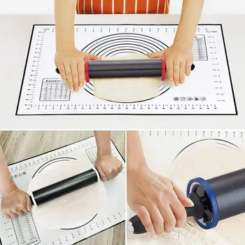 

Kitchen Assessories Adjustable Non-stick Roller Flour Rolling Pin for Kitchen with Thickness Rings for Baking Dough Pizza Pie