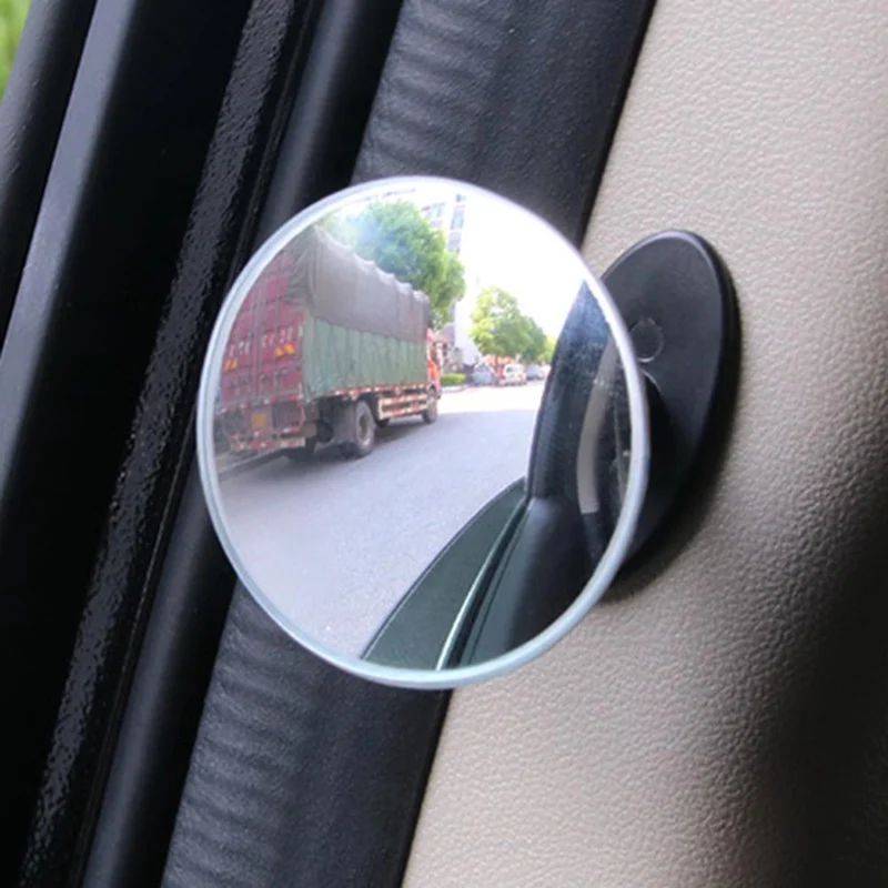 Car Wide Angle Round Convex Mirror Car Vehicle Side Blind Spot Mirror