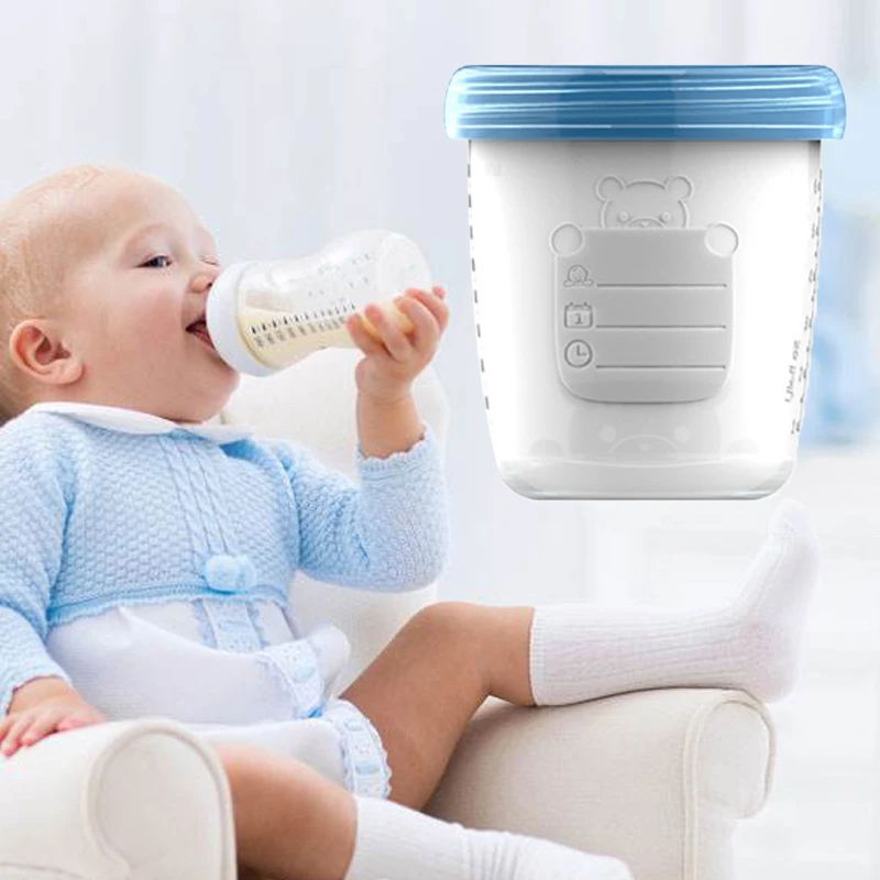

Milk Storage Cup Fresh Milk Box Date Breast Milk Storage Cute PP Healthy Bear Name