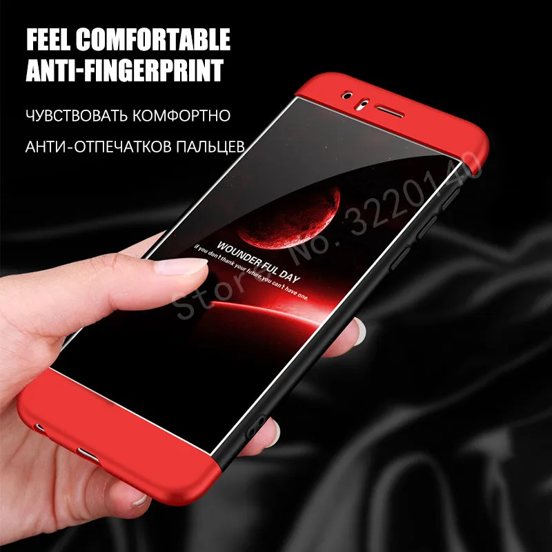 Full Body Armor Hard Back Phone Cover Case For Huawei P9 P10 P10 Plus Case For p8 lite 2017 Shockproof Shell For honor 9 8 lite5