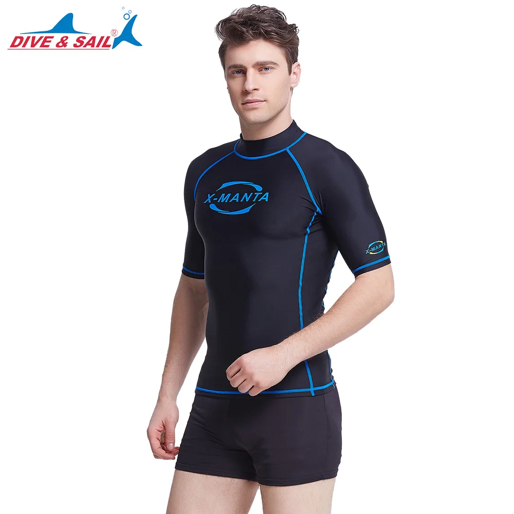 DIVE&SAIL Offical Store Lycra UPF 50+ Men rash guard Surfing Diving