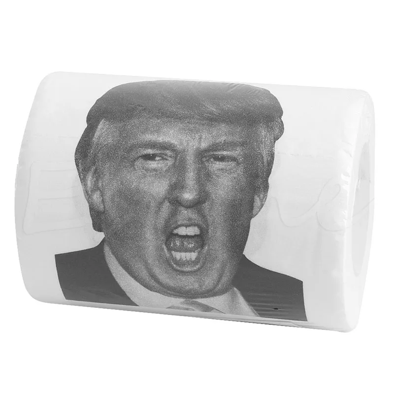 

Donald Trump Humour Toilet Paper Roll Novelty Funny Gag Gift Dump with Trump