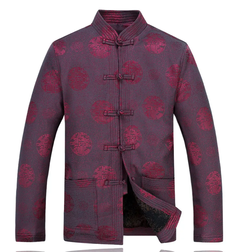 Новое поступление куртка осень-зима в традиционном китайском стиле Для мужчин с воротником «Мандарин», толстое пальто стеганая куртка M L XL XXL XXXL MTJ2015073