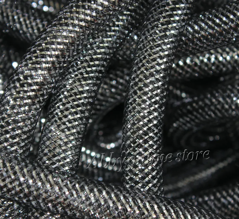 

BLACK & SILVER METALLIC TUBULAR CRIN CYBERLOX 60YARD 16MM FREE SHIPPING