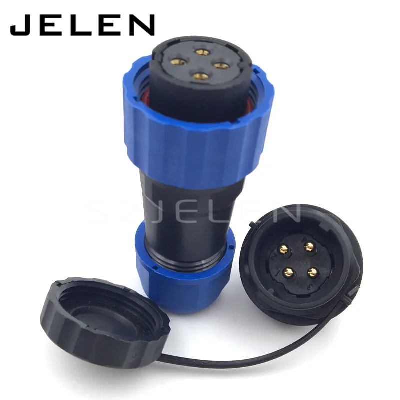 SD20TP ZM, Nylon Assembly Screw Fixing waterproof connector 4 pin plug