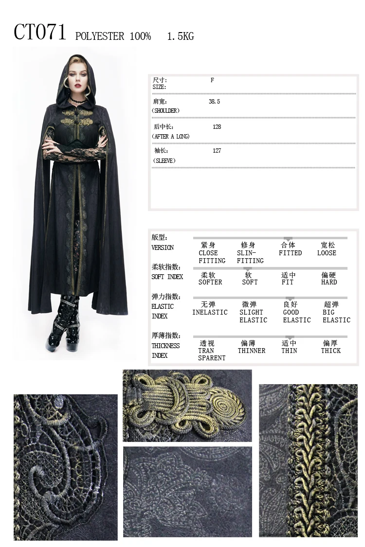 CT071 SIZE CHART