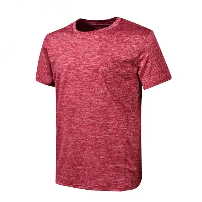 Мужская футболка с короткими рукавами для фитнеса, Спортивная футболка, быстросохнущие дышащие спортивные топы JT-Прямая поставка