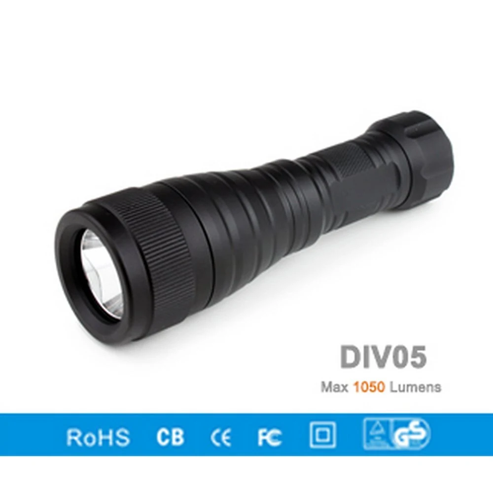 Brinyte DIV05 светодиодный фонарь для дайвинга CREE XML2 1000lm фонарик 200 М Подводная