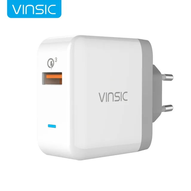 VINSIC Быстрая Зарядка 3.0 USB Зарядное Устройство QC 3.0 ЕС Вилка США Штекер 18 Вт Мини Зарядное Устройство Для iphone 7 6 6 S Плюс Sumsung All Телефон