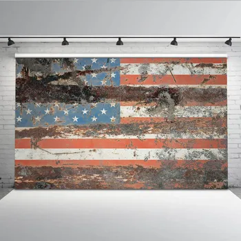 

Mehofoto Retro American Flag Photography backdrop Vintage Independence Day Photo Background Studio MW-153