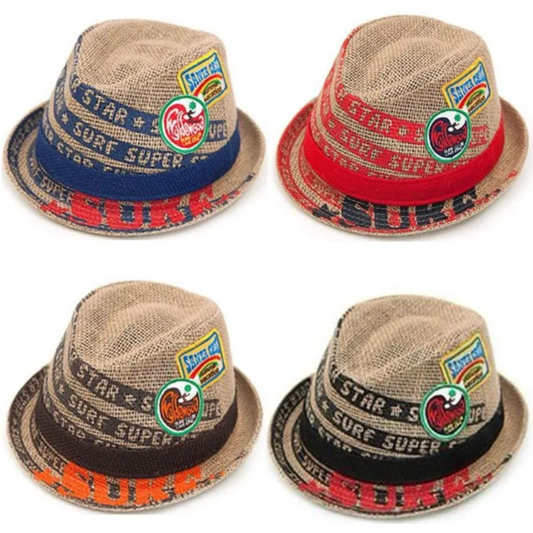 [DINGDNSHOW] трендовая детская льняная шляпа от солнца, летние льняные шляпы для мальчиков, Детская Повседневная пляжная кепка с надписью, 4 цвета