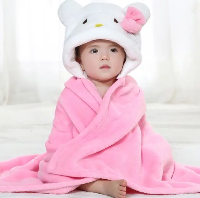 Windproof infant blankets pack blankets with a hood cloak baby blanket