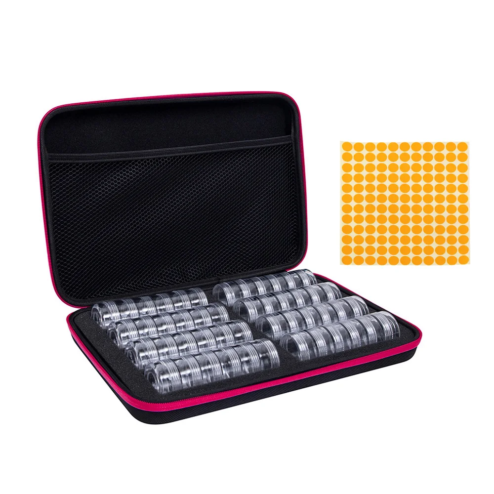 

Diamond Painting Tool Hand Bag with 48 Bottles Cross Stitch Beads Container Diamond Mosaic Storage Box Diamond Embroidery Bags