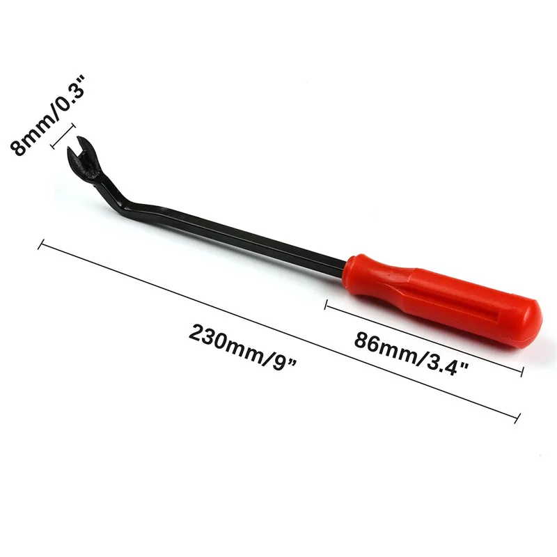 Действительный фиксатор автомобильный инструмент для удаления пластиковой отделки Dash удаление заклепки клипсы панели двери автомобиля установщик крышка Pry ремонт крепежный инструмент - Название цвета: Красный