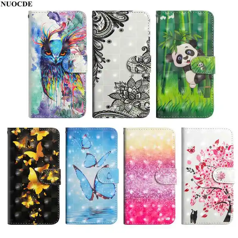 

NUOCDE PU Leather Case For Asus Zenfone 5z ZS620KL Lovely Pattern Leather Cover for ASUS Zenfone 5 2018 ZE620KL Flip Wallet Case