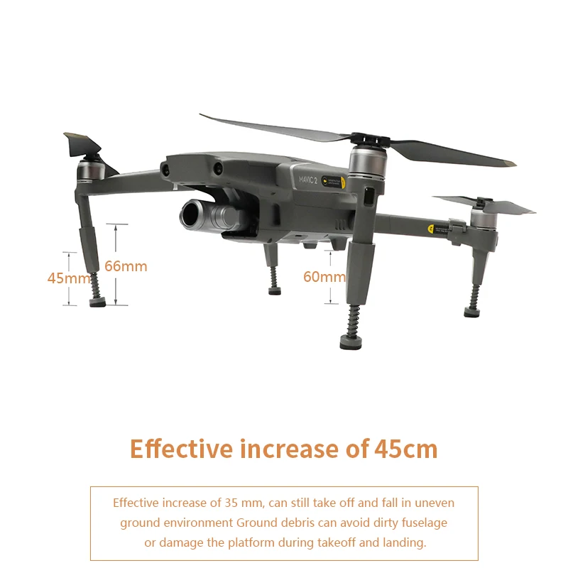 Увеличенная посадочная Шестерня для DJI Mavic 2 Pro, кронштейн с зумом, удлиняющая ногу, пружинный амортизатор, штатив, пружинная стойка, аксессуары для дрона