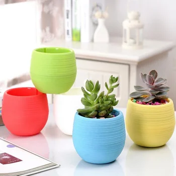 

3pcs Mini plastic flower pots,home office decor plants pots storage pot bonsai planter,garden tools accessories, 2 sizes .