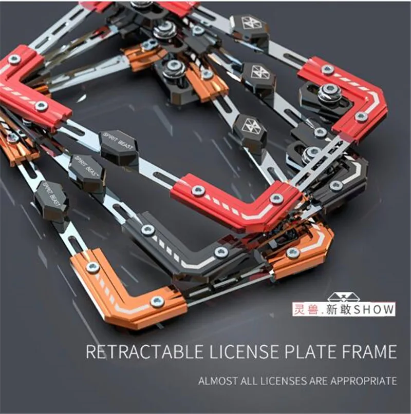 

SPIRIT BEAST License Plate Frame License Plate Telescopic License Plate Motorcycle Accessories Scooter Individuality