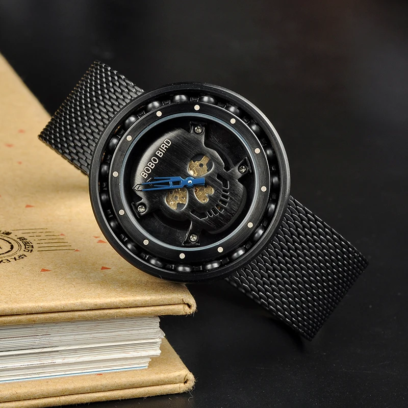 BOBO BIRD Men Watch Stainless steel Quartz Analog Bearing Timepieces Women Male in Gifts box erkek kol saati relogio masculino