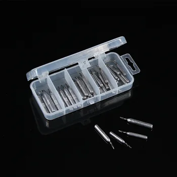 

35pcs Rotatable Clip Sea Fishing Water Droplets Lead Weights Fishing Lead Sinkers With Swivels and box