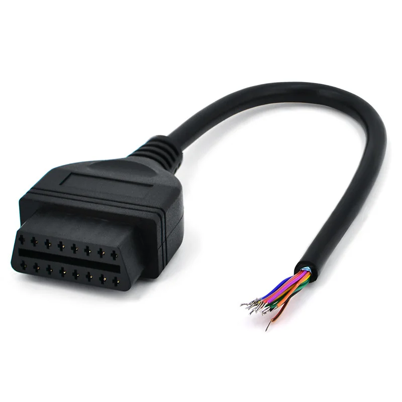 30 см OBD2 16Pin Женский Удлинительный кабель открытие автомобильный диагностический