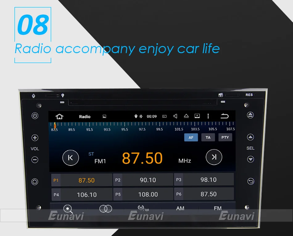 Sale Eunavi Quad Core 2 din Android 9.0 Car Radio GPS Navigation Stereo for Vauxhall Opel Astra H G Vectra Antara Zafira Corsa 2G RAM 13