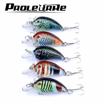 

5pcs/lot Mini Crank Fishing Lures 45mm 4.2g Lifelike Plastic Hard Baits Wobblers Crankbaits Topwater Artificial Pesca Tackle