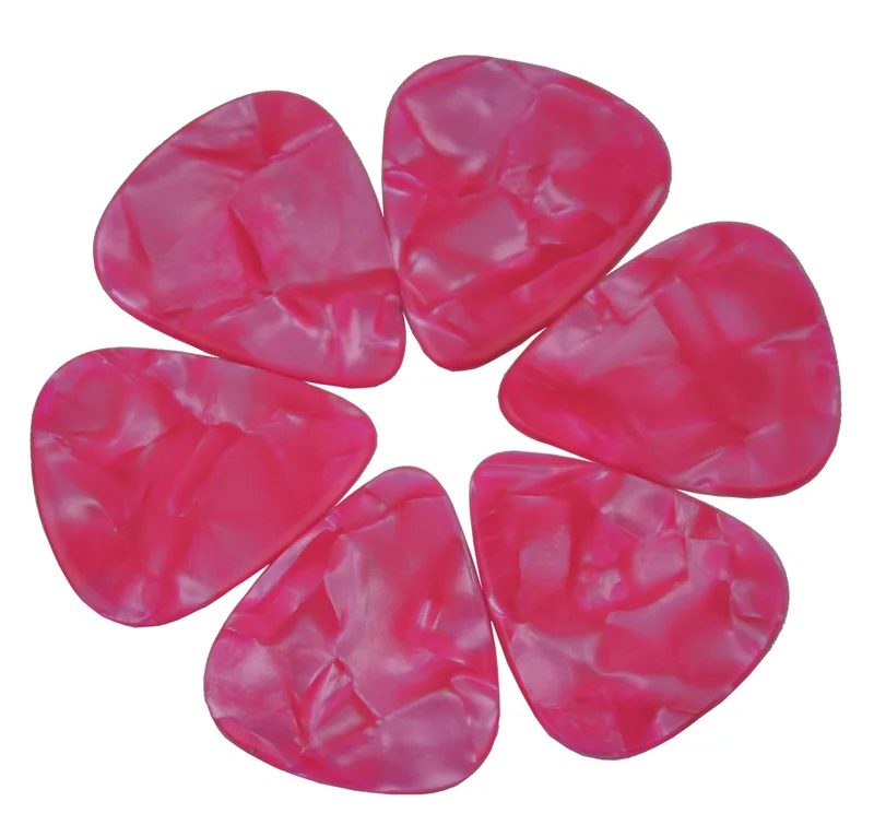 Много 100 шт Новые сверхтяжелые 1,5 мм Пустые целлулоидные гитарные медиаторы для электрогитары - Цвет: Pearl Pink