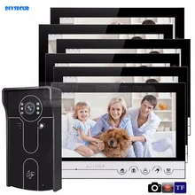 DIYSECUR 9inch Video Record/Photograph Video Door Phone Doorbell Waterproof HD RFID Camera Home Security Intercom System 1V6