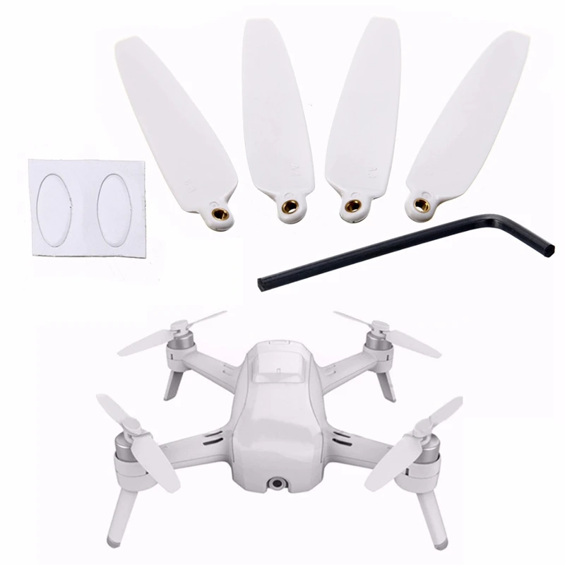

4Pcs/Set Replacement Propellers Props Blade Clockwise + Counter-Clockwise For Yuneec 4K Breeze Flying Camera Drone White
