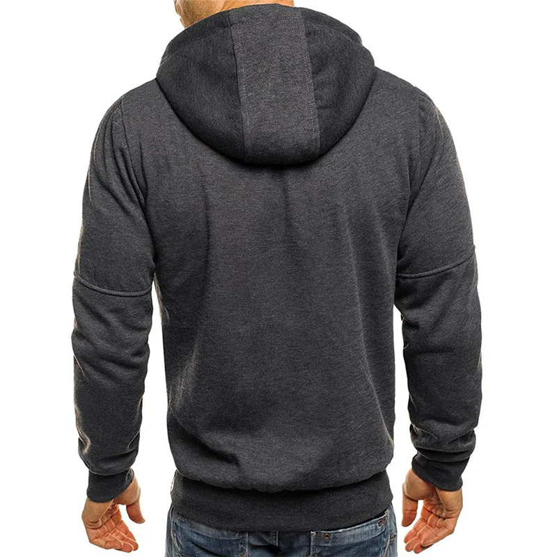 Covrlge Spring Men's Jackets Hooded Coats Casual Zipper Sweatshirts Male Tracksuit Fashion Jacket M