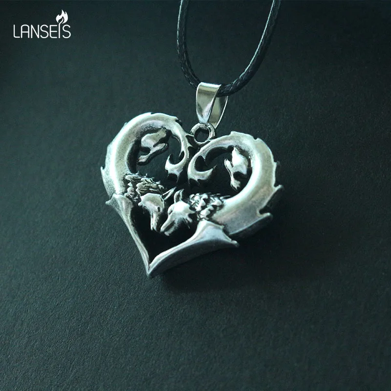 

Lanseis Cool Wolf Heart Zinc Alloy Pendant, 10Pcs Wolf Heart Fashion Jewellery -Choose your color