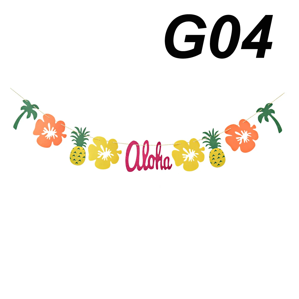 Вечерние украшения Фламинго летних вечеринок Пальмовые Листья Гавайские вечерние джунгли пляж тема воздушный шар в форме ананаса Decora - Цвет: G04