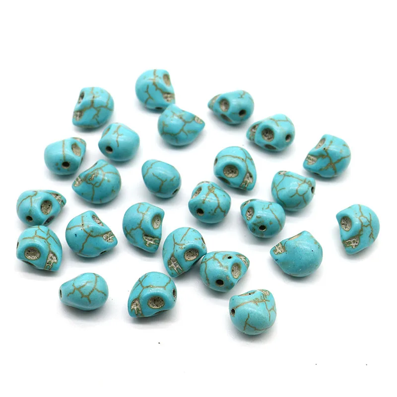 Бусины с черепом Howlite 10 мм оптовая продажа модные бусины из натурального камня