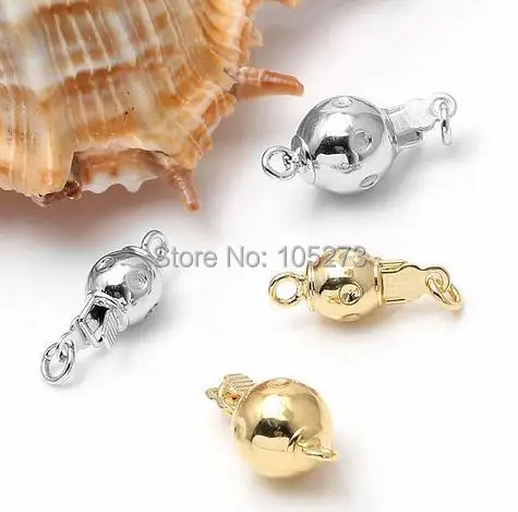 

Lantern shape insert clasp of high-grade gold pearl necklace bracelet DIY accessories round ball 17x8mm - L24A