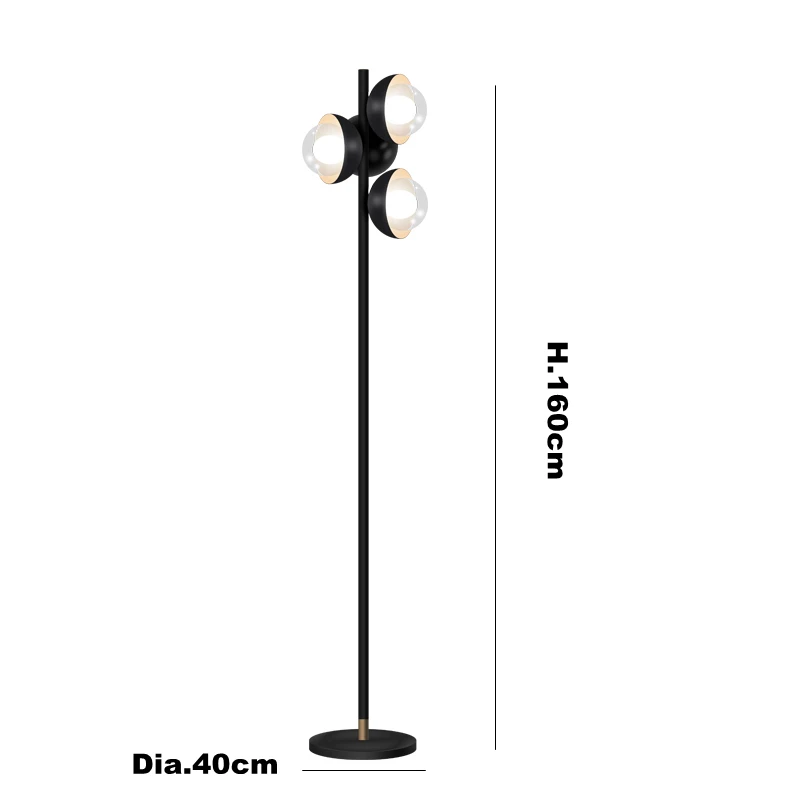 Post Modern LED Floor Lamp 4 Lamps Standing Light for Living Room Hotel Bedside AC220V 110V Input 4PCS G9 LED Bulb free shipping