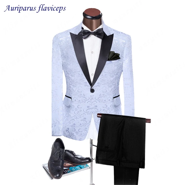 2018 White Jacket With Black Satin Lapel Groom Tuxedos Groomsmen 2018 White Jacket With Black Satin Lapel Groom Tuxedos Groomsmen Best Man Suit Mens Wedding Suits
