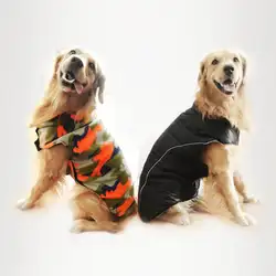 Одежда для собак черный/оранжевый Камуфляж зима/осень хлопковая стеганая куртка утолщенной утепленная большая собака дизайн