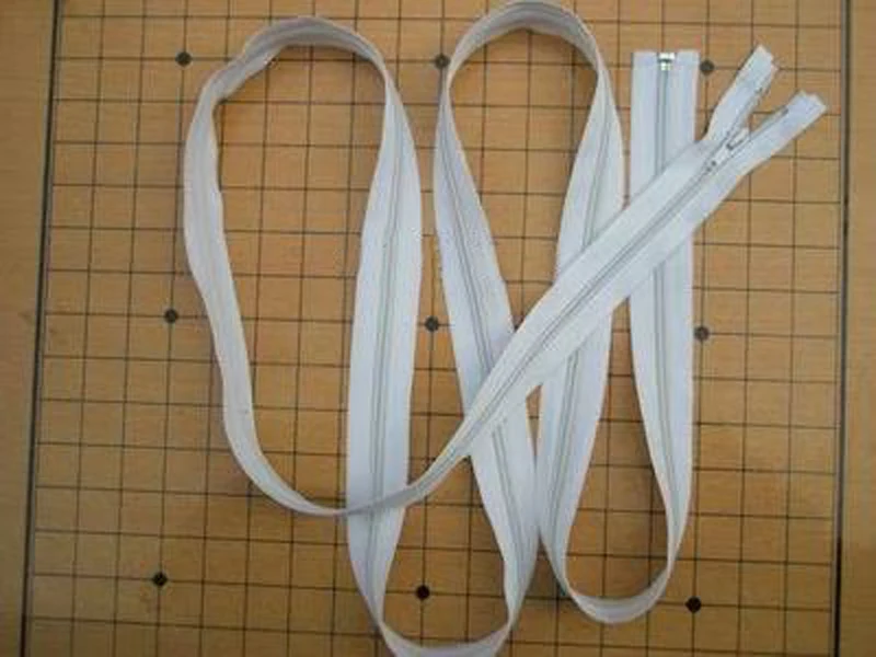 

White #5 open end nylon zippers teeth 100cm 130cm 150cm 200cm 300cm 800cm 900cm option for quilts sleep bag tent 5pcs lot