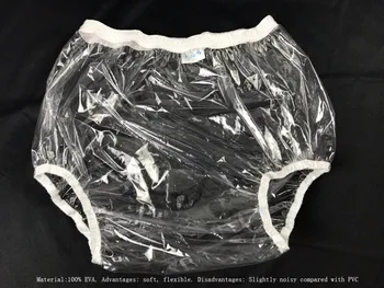 

ADULT 100%EVA incontinence PLASTIC PANTS clear P005-9