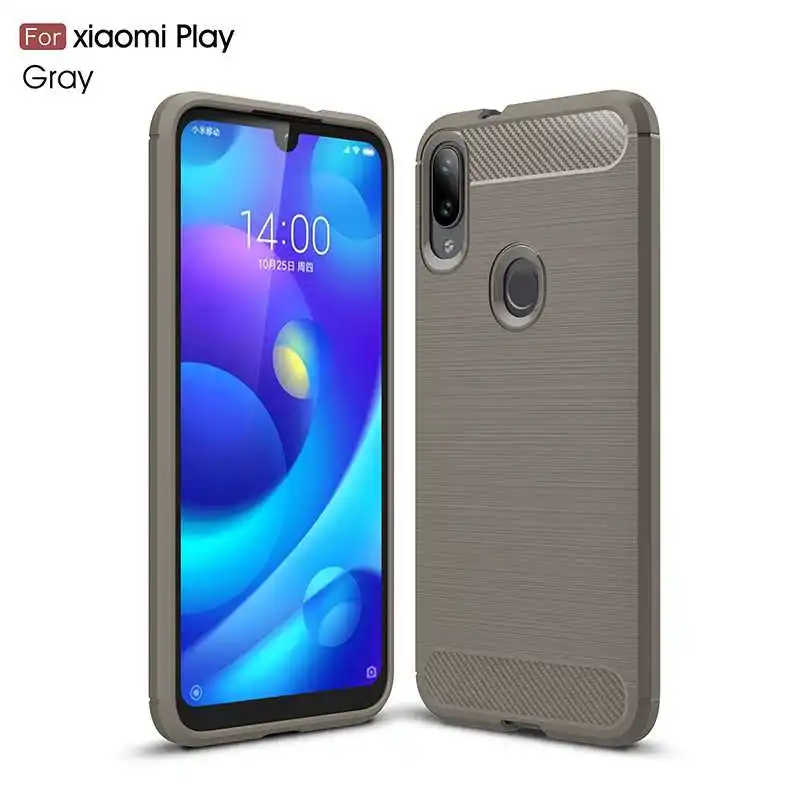 Mokoe mi модный Ударопрочный Мягкий силиконовый чехол 5,8" для Xiaomi mi Play, чехол для Xiaomi mi Play, чехол для телефона - Цвет: Gray