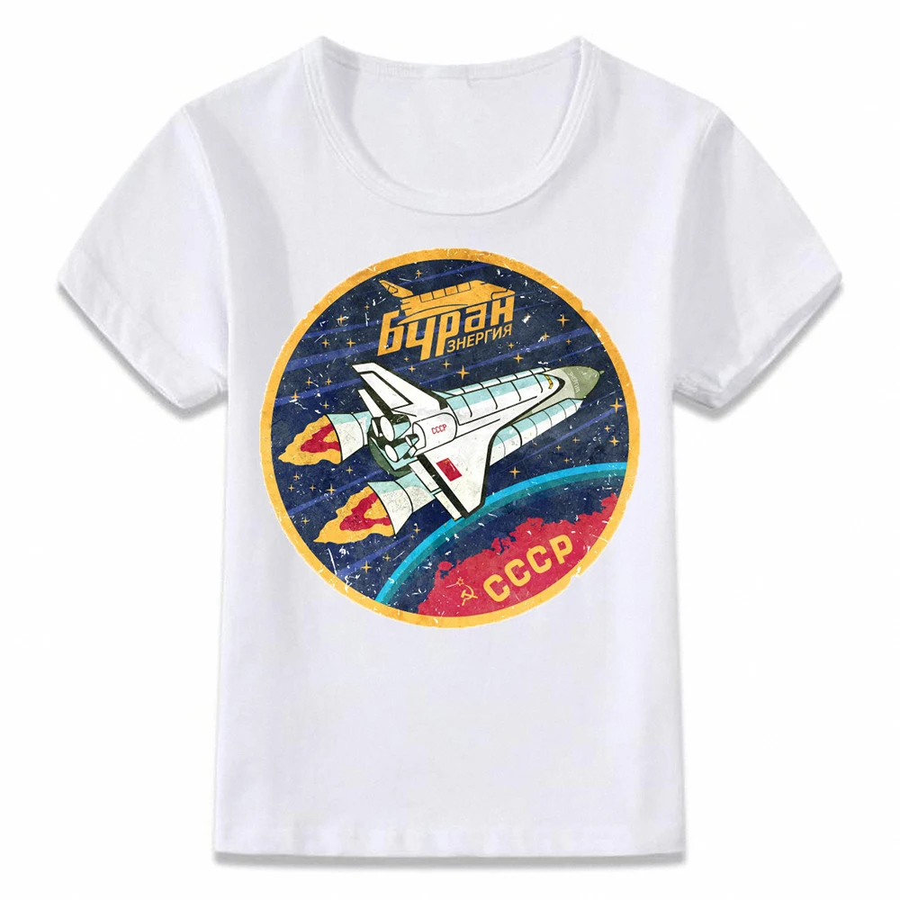 Детская одежда футболка CCCP Buran Space Shuttle, Советская Россия, футболка для мальчиков и девочек, футболки для малышей
