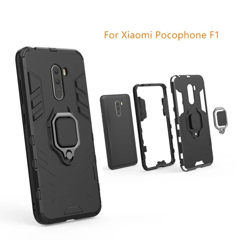 BSNOVT-Xiaomi-Pocophone-F1-Shockproof-Cover-Finger-Ring-Magnetic-Holder-Soft-TPU-Back-Case-For-Xiaomi